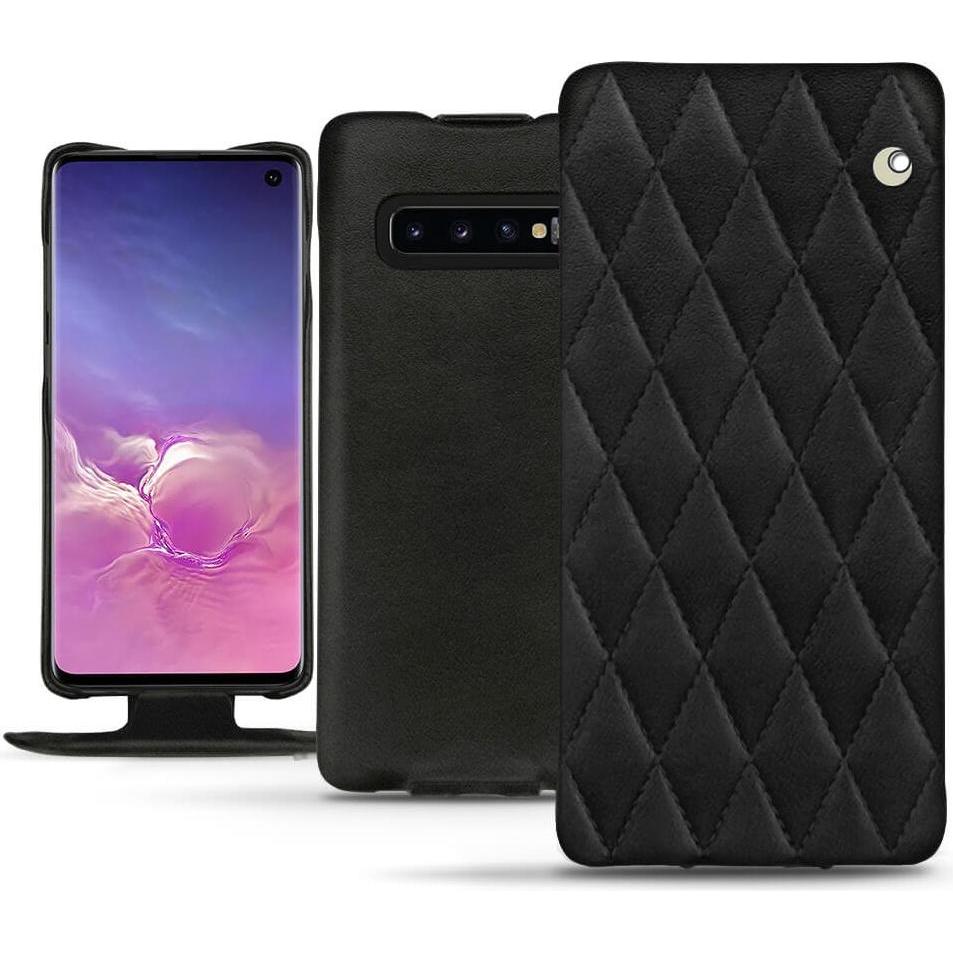 Noreve Lederschutzhülle vertikal (Samsung Galaxy S10), Smartphone Hülle, Schwarz