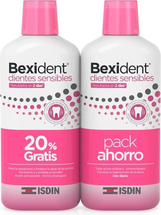 Produktbild Isdin BEXIDENT SENSITIVE TEETH Mundspülung 2 x 500 ml (500 ml, Mundwasser)
