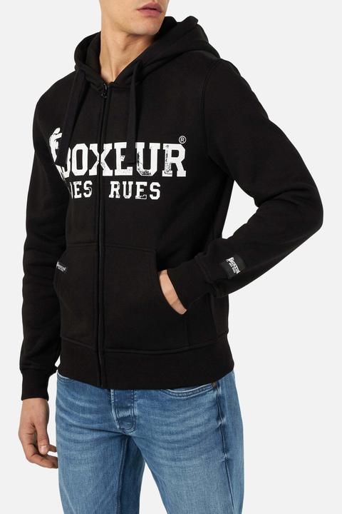 Actual product image Boxeur des Rues Sweat Jacket Hoodie Full Zip With Patch (XS)