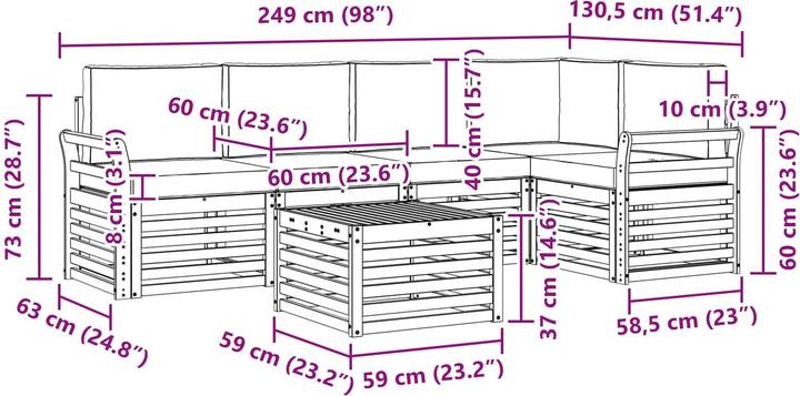 Produktbild vidaXL Outdoor-Sofa