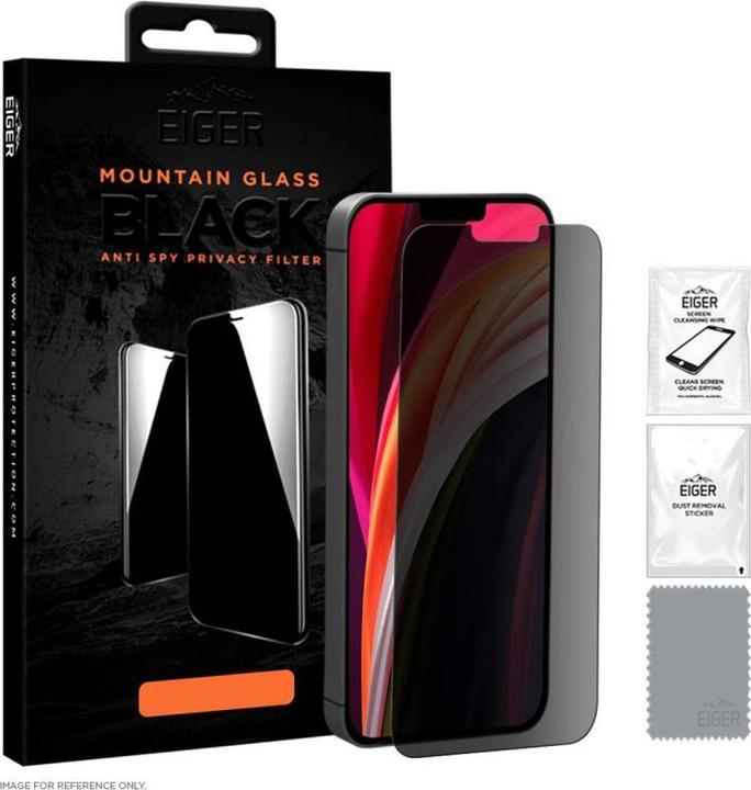 Actual product image Eiger Mountain Glass Black (1 Piece, Apple iPhone 15 Plus, Apple iPhone 16 Plus, Apple iPhone 15 Pro Max)