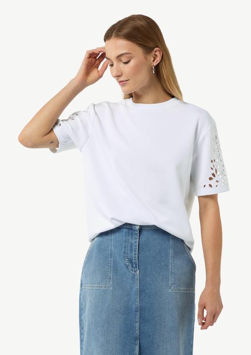 Produktbild Comma Sweatshirt Scuba-Sweatshirt mit kurzen Ärmeln (36)