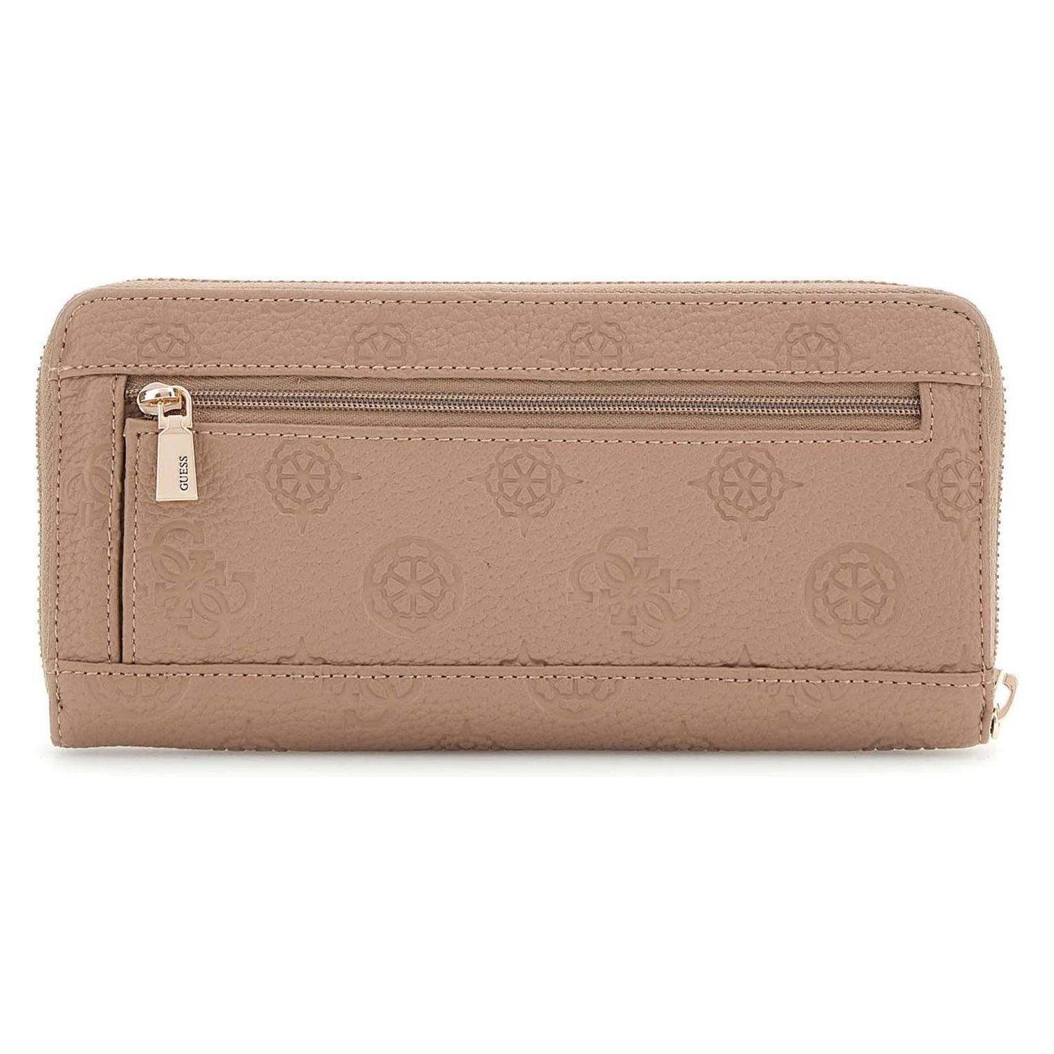 Guess, Vrouwen, Portemonnee, Cresidia Ii Slg Large Zip Around Wallet, Bruin