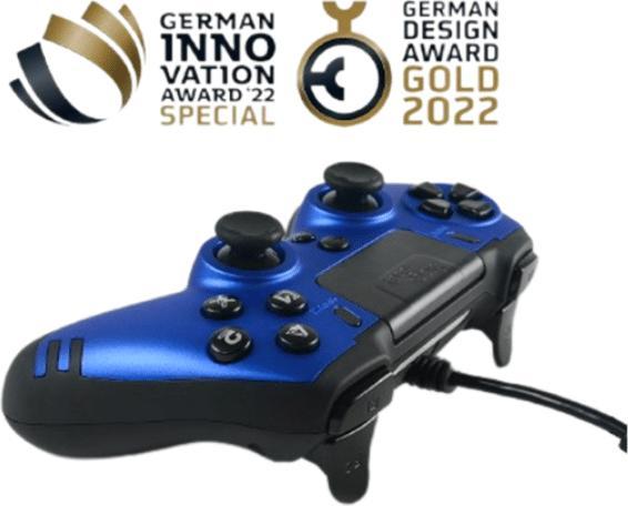 Actual product image Steelplay Slim Pack Wired Controller Sapphire Blue Multi (PS4, PC)