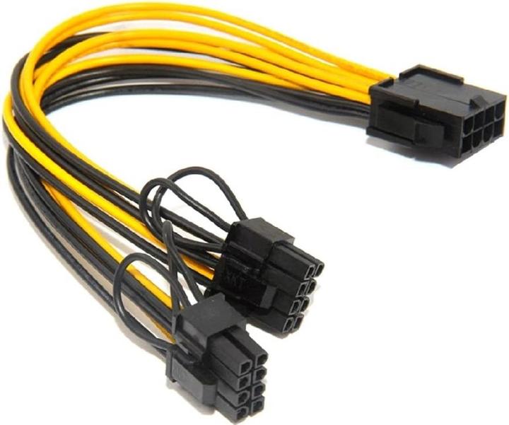 Image du produit PowerGuard PCI-E 8 broches vers 2x 8 broches Dual Power Splitter Câble GPU 30cm