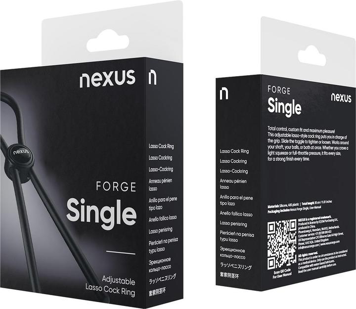 Productafbeelding Nexus Forge Verstellbarer Penisring Schwarz (4 cm)