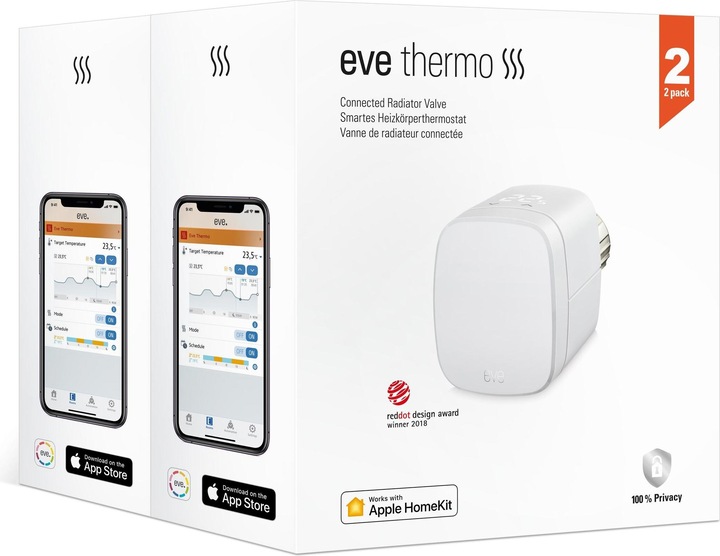 Immagine prodotto Eve Thermo (HomeKit) confezione da 2 pezzi