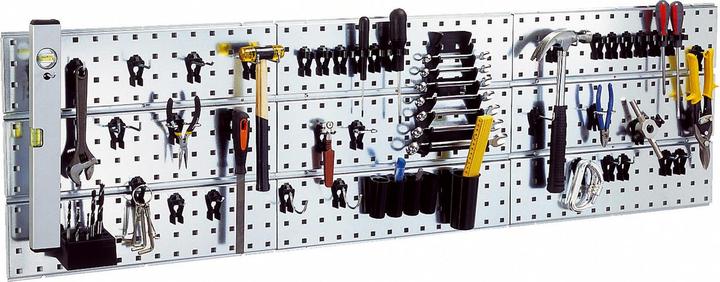 Image du produit Raaco Jeu de crochets à outils avec plaques perforées Panneau mural à outils 3 + 44Clips
