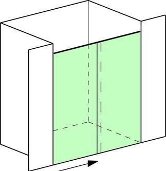 Actual product image Vitris Ni-Dusche 1flg, 40kg, 1550mm,black-trans