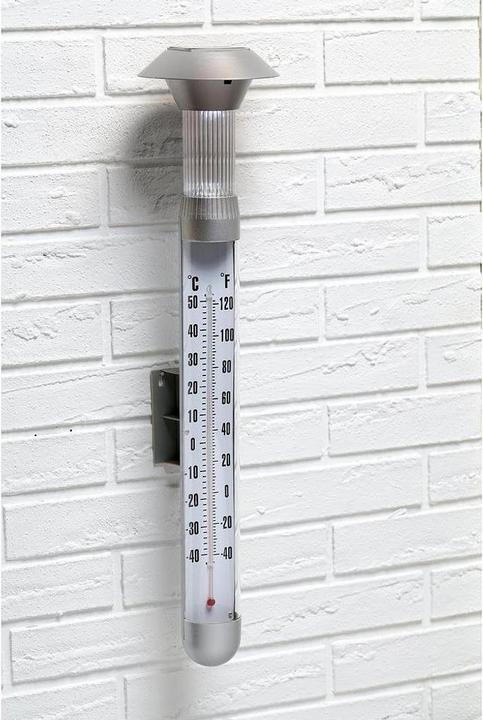 Produktbild Grundig LED Solar Leuchte Aussenthermometer Erdspiess