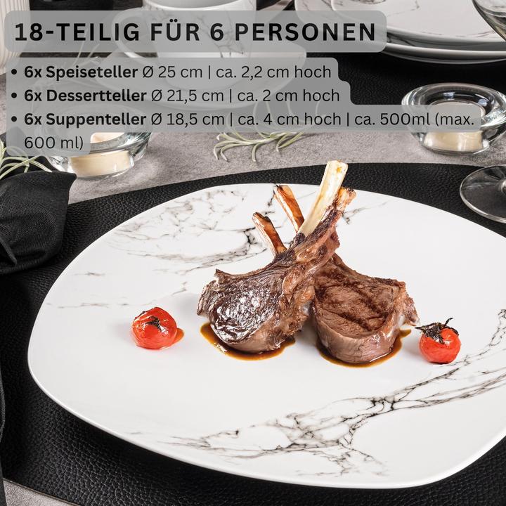 Produktbild Sänger Geschirr Tafelservice Bilgola Marmor (18 Stk.)