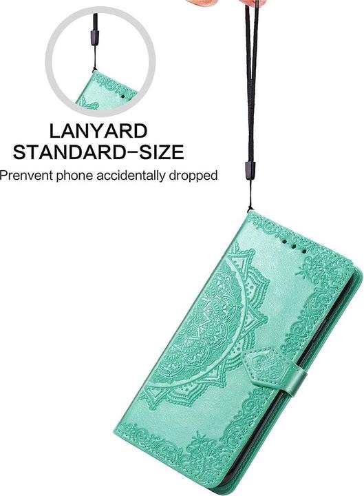 Produktbild König Design Hülle Handy Schutz für OnePlus 9 Pro Case Flip Cover Tasche Etuis Bumper Grün (Realme 9 Pro+)