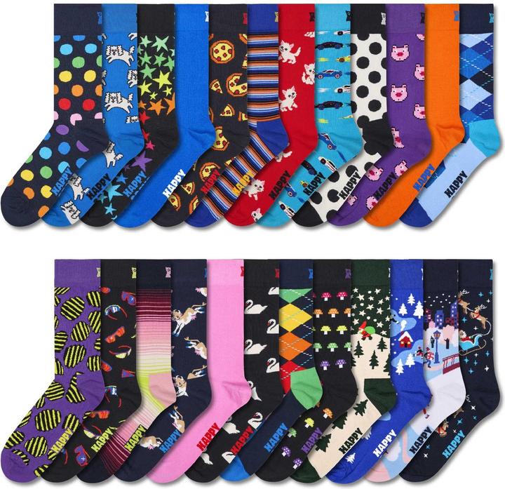 Image du produit Happy Socks 24-Pack Advent Calendar Gift Set (paquet de 24, 41 - 46)