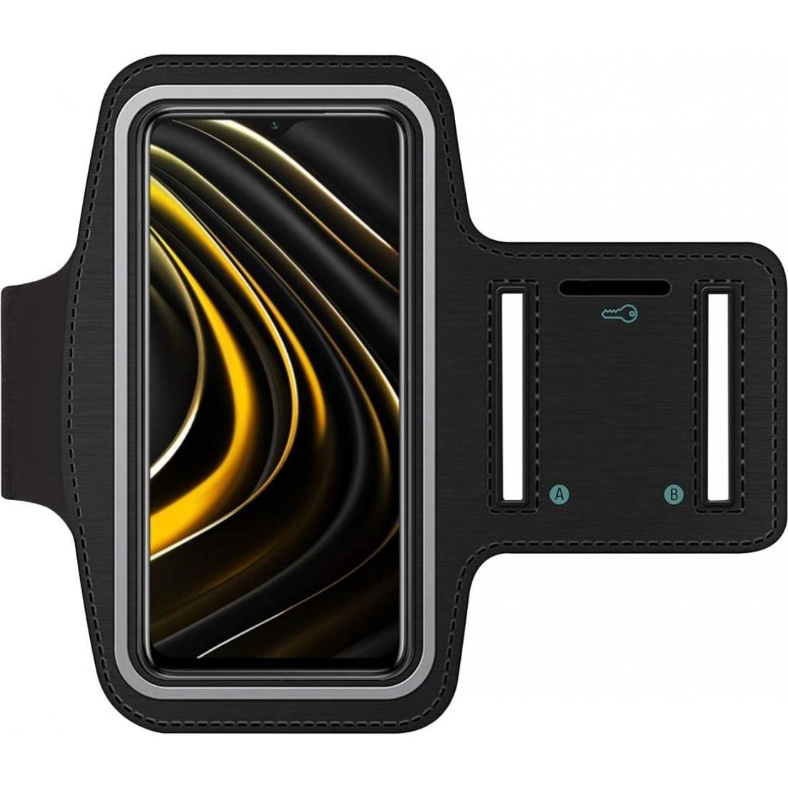 SmartFitness Xiaomi Poco M3 Handy Sport Armband, Smartphone Sportarmband, Schwarz