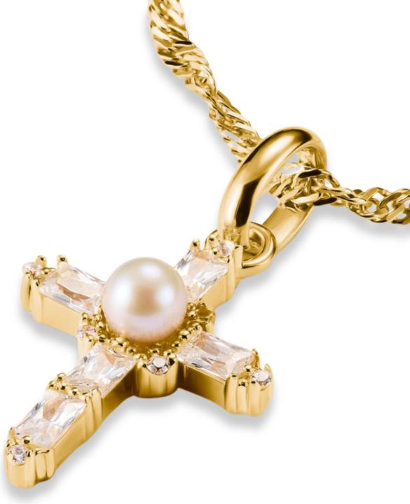 Produktbild Thomas Sabo Charm-Anhänger Vintage Kreuz Connect vergoldet (750 Gelbgold vergoldet)