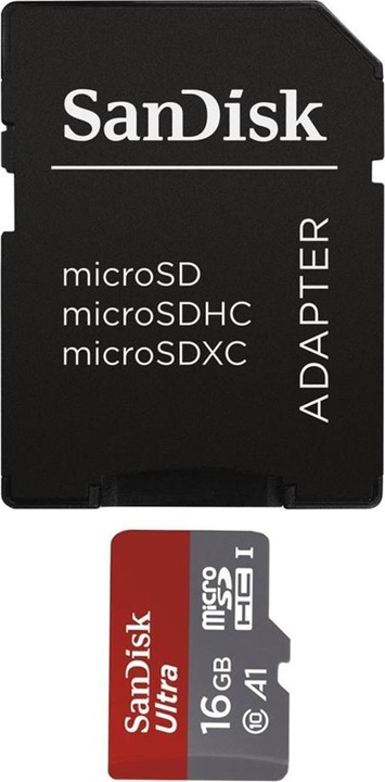 Produktbild SanDisk Ultra microSDHC U1 mit Adapter (16 GB, microSDHC, U1, UHS-I)