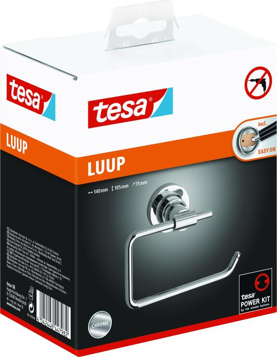 Produktbild tesa LUUP Toilettenrollenhalter inkl. Klebelösung ohne Bohren