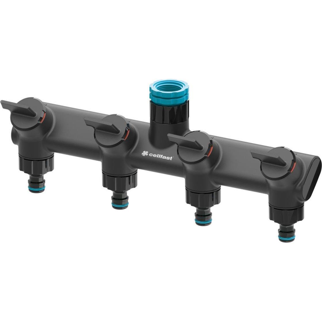 Garden Lights, Schlauchanschluss + Schlauchverbinder, - 4-WEGE-VERTEILER - ERGO (4 Wege Verteiler, 101.60 mm)