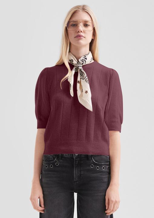 Produktbild s.Oliver Strickpullover Weicher Kurzarm-Strickpullover (XXL)