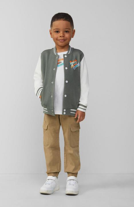 Immagine prodotto S.Oliver Sweatshirt Jacke Collegejacke mit Colour-Blocking und Print (104, 110)