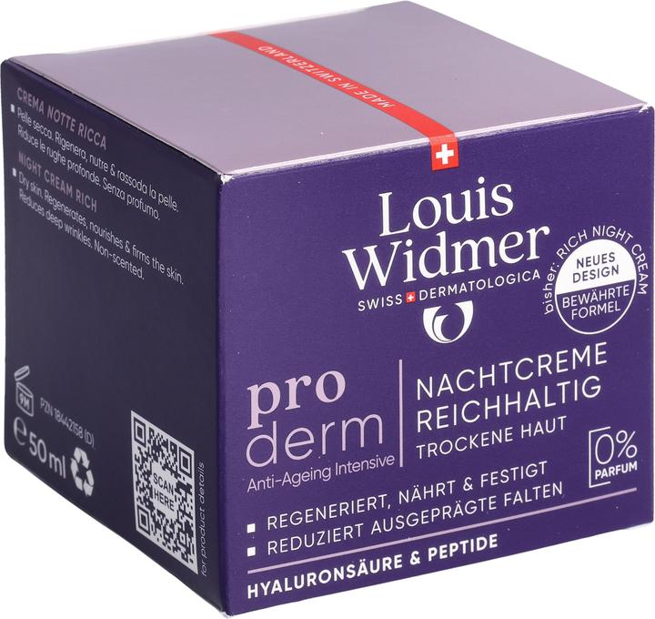 Produktbild Widmer Louis Proderm Nachtcreme reichhaltig ohne Parfum 50 ml (50 ml, Nachtcreme)
