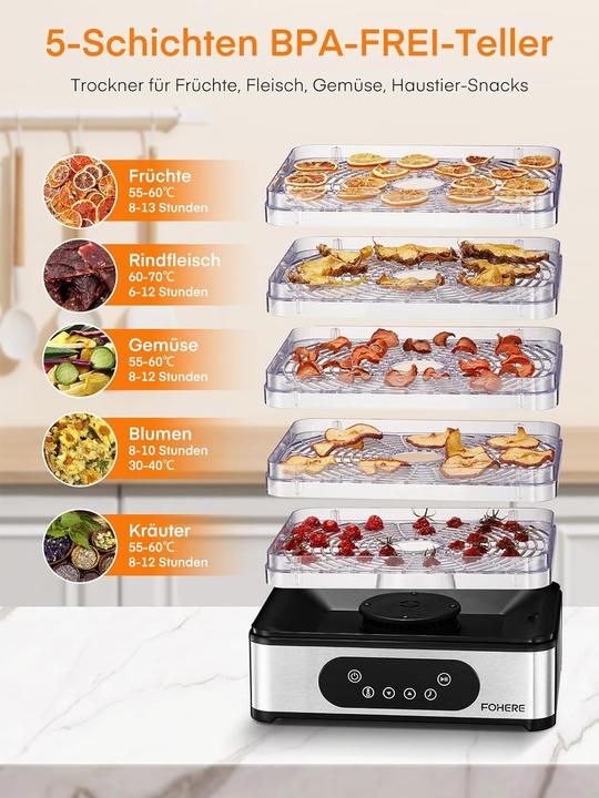 Produktbild Fohere Dörrautomat mit 5 Tabletts