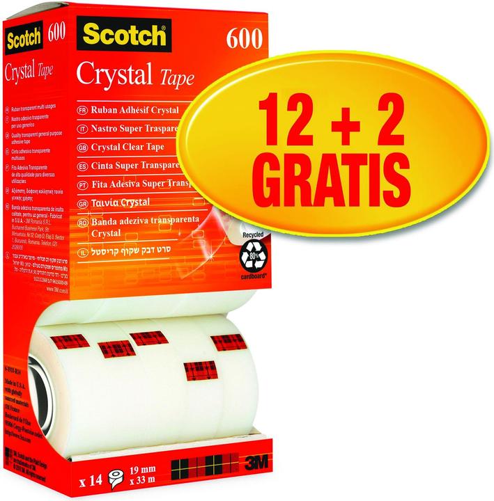 Productafbeelding Scotch Crystal plakband value pack (19.19 mm)