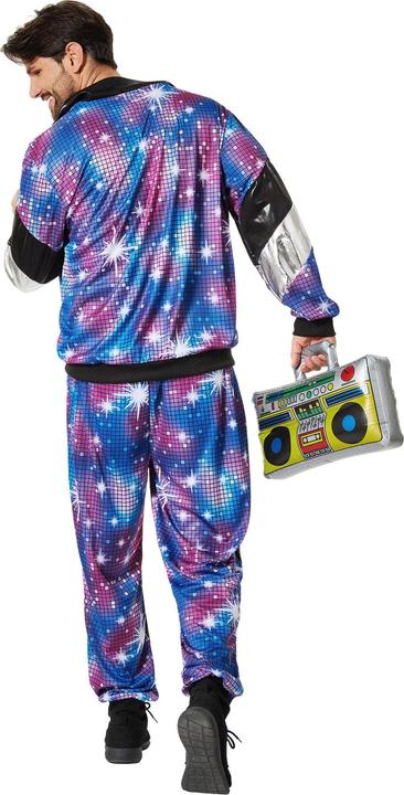 Produktbild tectake Herrenkostüm Retro 80er 90er Jahre Disco Jogginganzug (XXL)