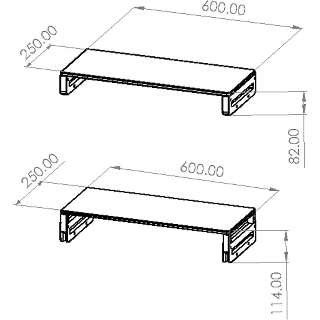 Thumbnail - Value Monitor-/Laptop-Ständer, Monitor Erhöhung, Schwarz