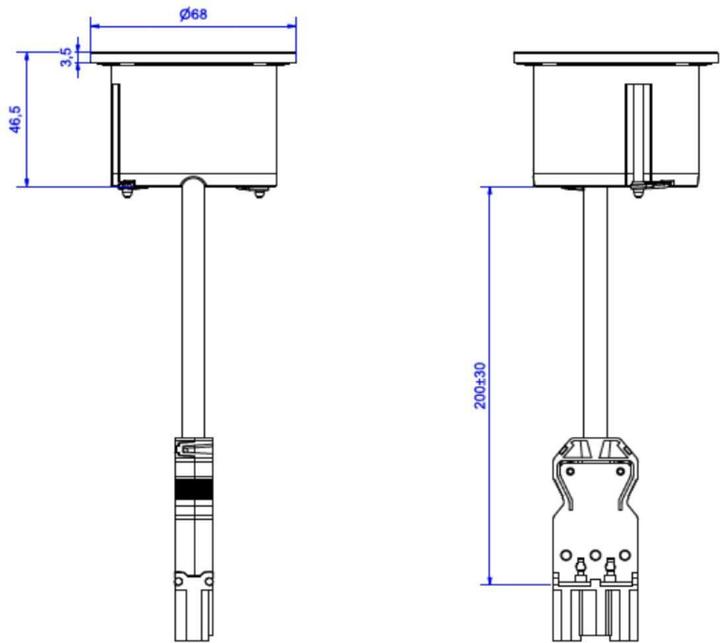 Productafbeelding Bachmann Contactdozen PIX 1xCEE7/3 0,2m GST18 wit