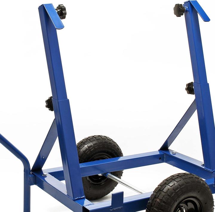 Actual product image XPOtool panel cart max. 200kg pneumatic tyres and steel tray supports adjustable in height 280–830mm (200 kg, 1)
