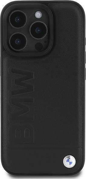 Produktbild BMW BMHMP16XSLLBK iPhone 16 Pro Max 6.9" czarny/black hardcase Leather Hot Stamp MagSafe (Apple iPhone 16 Pro Max)