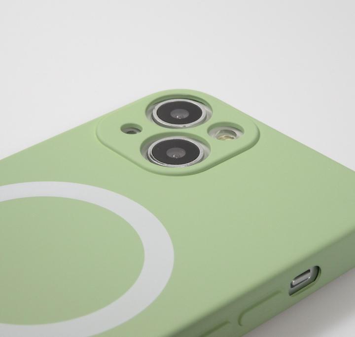 Actual product image PhoneLook Housse Coque en silicone souple avec MagSafe et protection pour caméra (Apple iPhone 13)