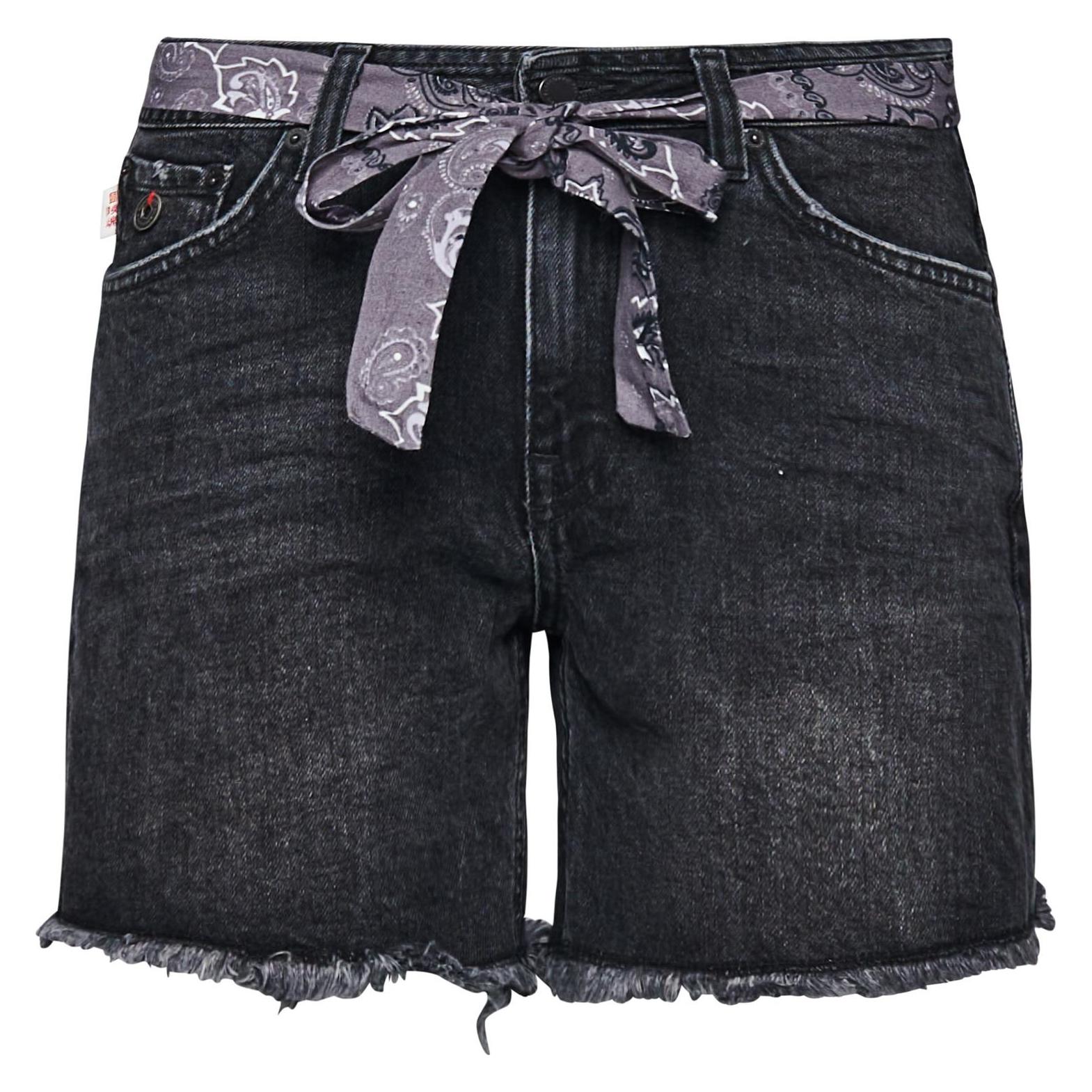 Superdry, Damen, Shorts, Schmale Shorts Mit Mittlerer Leibhöhe, Schwarz, (26)