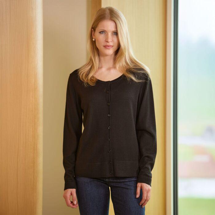 Produktbild Enrico Rosselli Merino Strickjacke mit Knöpfen (L)