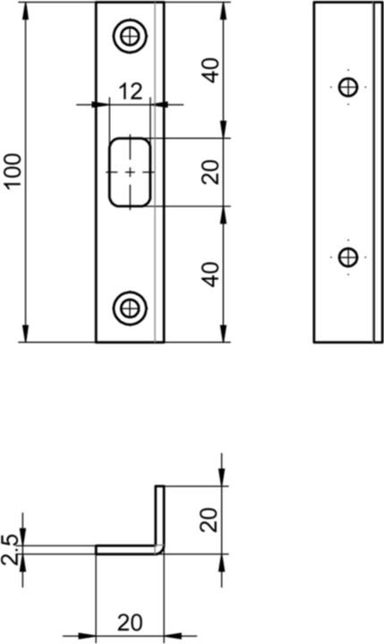 Produktbild MSL Zusatzriegel-Winkelschliessblech B-40341 (Schliessblech)