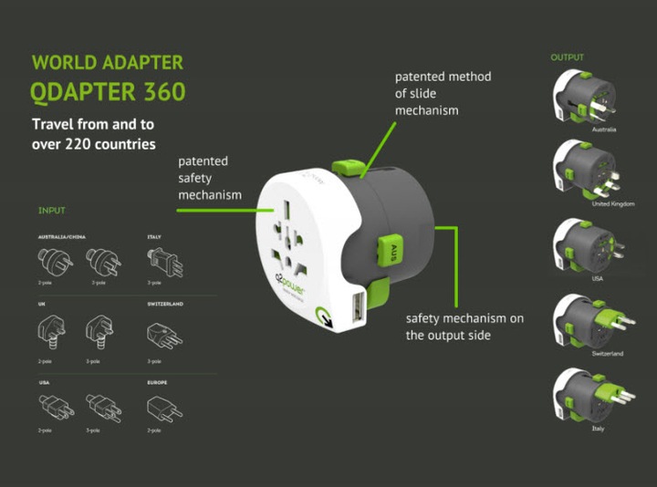 Produktbild Q2 Power Q2Power Weltreiseadapter "QDAPTER"