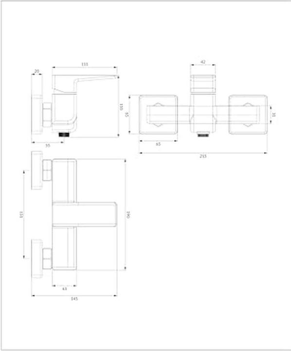 Immagine prodotto Omnires parma - douchekraan, wit/chroom