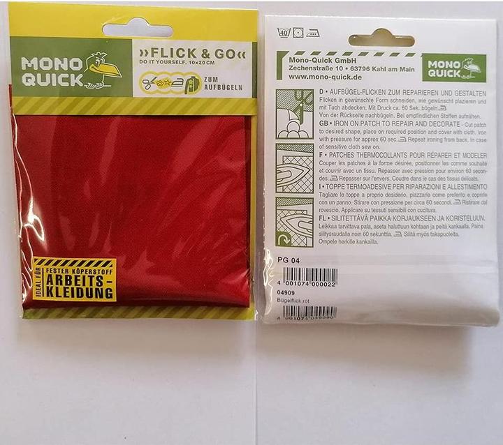 Actual product image Mono Quick Ironing patch "Extra strong" (1 pcs., 20 x 10 cm)