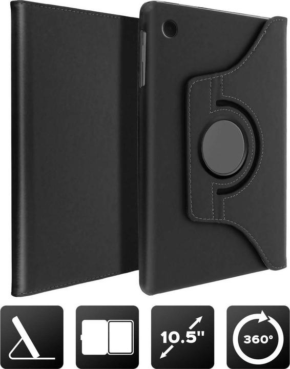 Akashi 360 Rotating Folio Case Black Stand Position For Samsung Galax (Galaxy Tab A9)