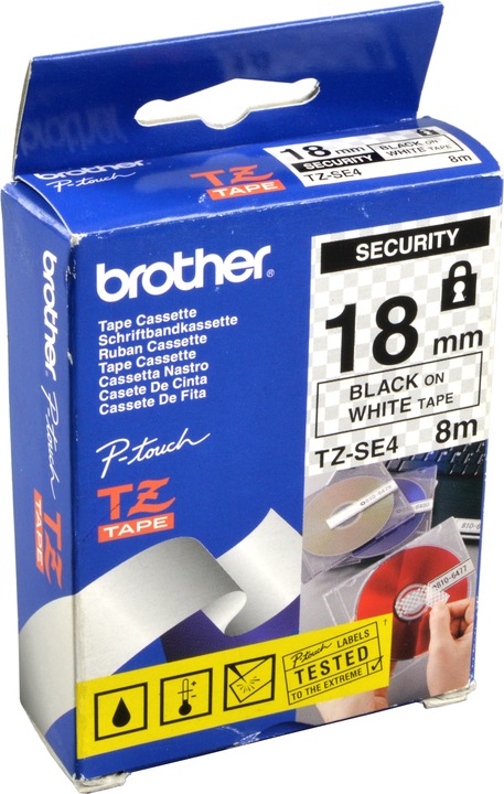 Produktbild Brother TZe-SE4 (1.80 cm, Schwarz, Weiss)