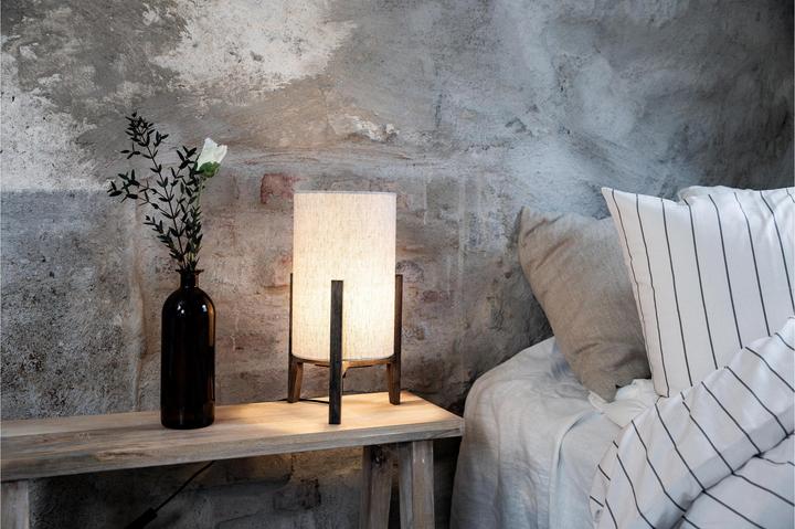 Actual product image Markslöjd Eruca 1 table lamp H39 Walnut/beige (E27)