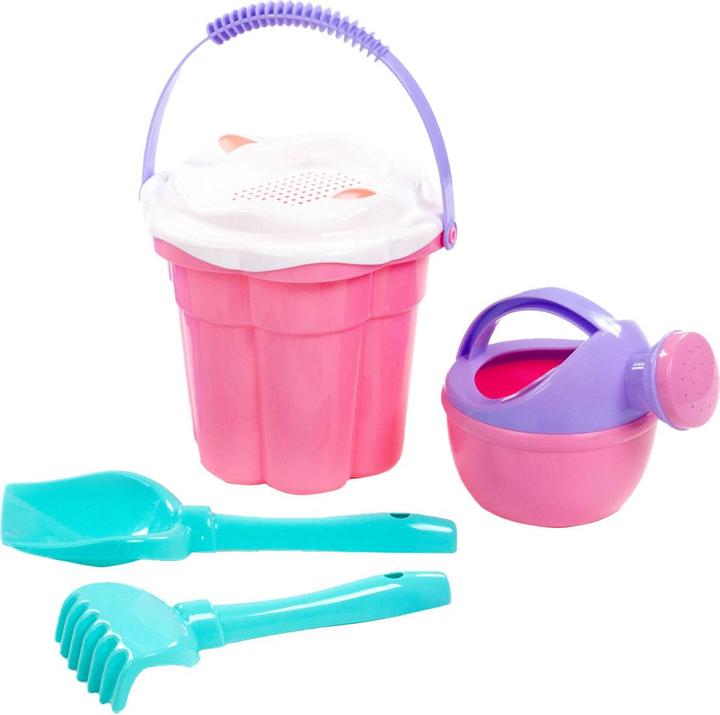 Actual product image Polesie Cavallino Classic bucket set pink, 5 pcs.