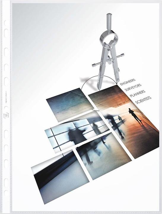 Produktbild Elba Prospekthüllen DIN A4, aus PP 0,08 mm, glasklar Universallochung (A4, 100x)