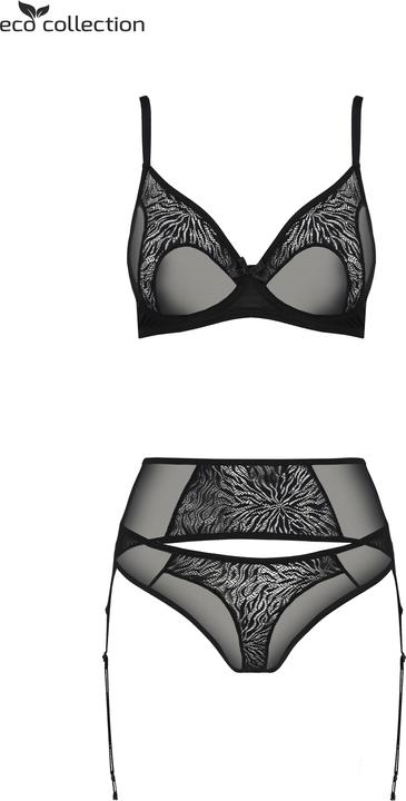 Produktbild ECO Collection Selaginella 3 pc bra-set black (L)