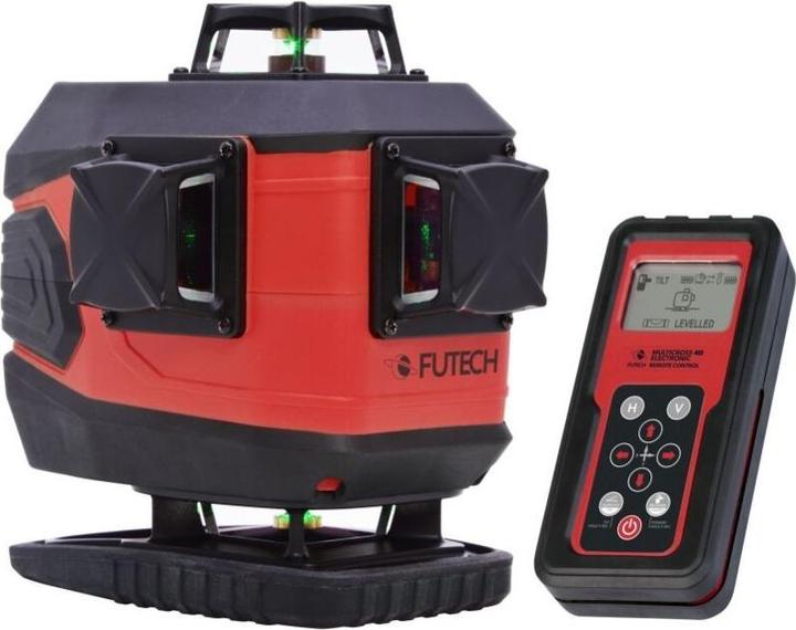 Productafbeelding Futech Multicross 4D Elektronische Kruislijnlaser Groen in foedraal - 034.4DE