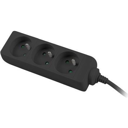 Lanberg, Steckdosenleiste, PS0-03E-0300-BK Verlängerungskabel 3 AC-Ausgänge Indoor (3 x, CEE 7/5, 3 m)