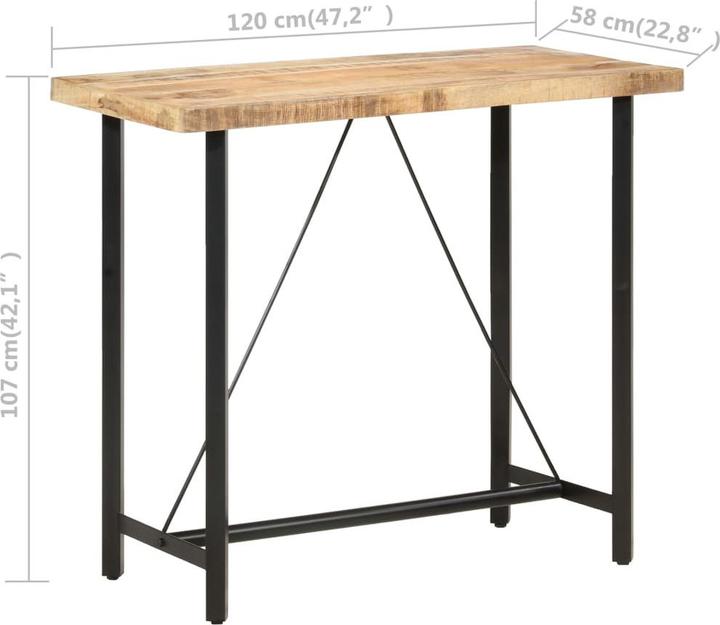 Image du produit vidaXL Bartisch (120 x 58 x 107 cm)