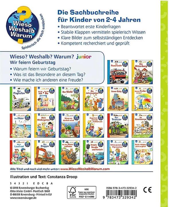 Produktbild Ravensburger Wir feiern Geburtstag (Deutsch, Constanza Droop, 2018)