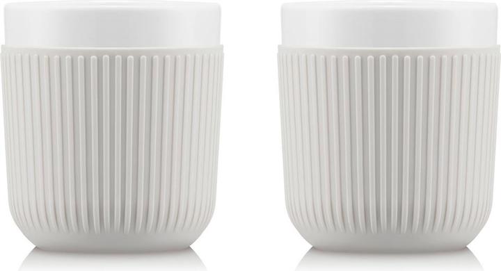 Bodum Becher Douro Porzellan mit Silikonhülle 2 Stück 0.3 l (200 ml, 2x)